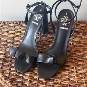 Sam & Libby Black Bow Heels